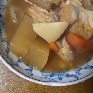 大根と厚揚げとさつま揚げの煮物